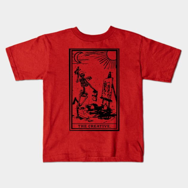 The Creative Halloween Art Tarot card Kids T-Shirt by WPHmedia